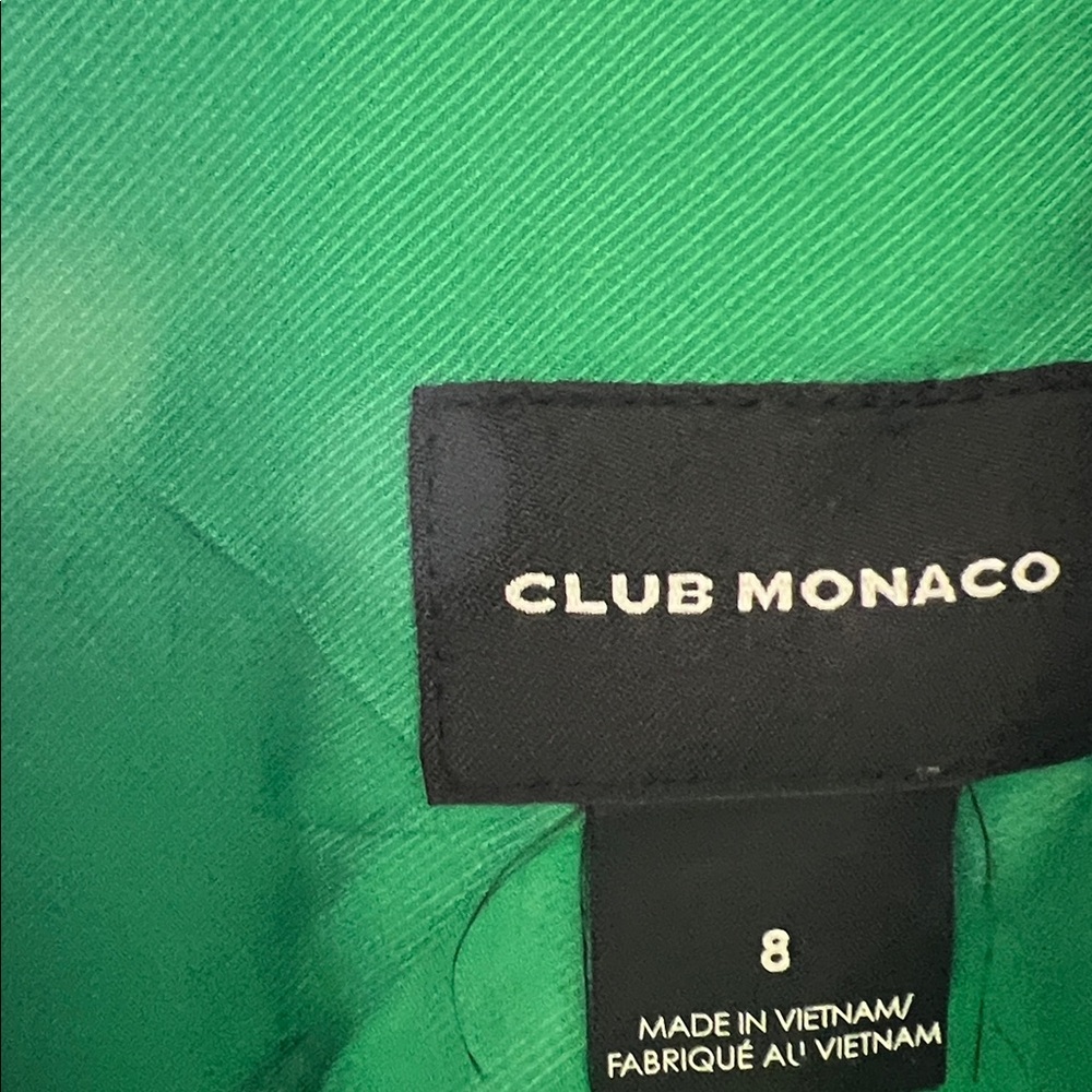 Club Monaco Parrot Green Blazer Size 8 - Picture 3 of 5